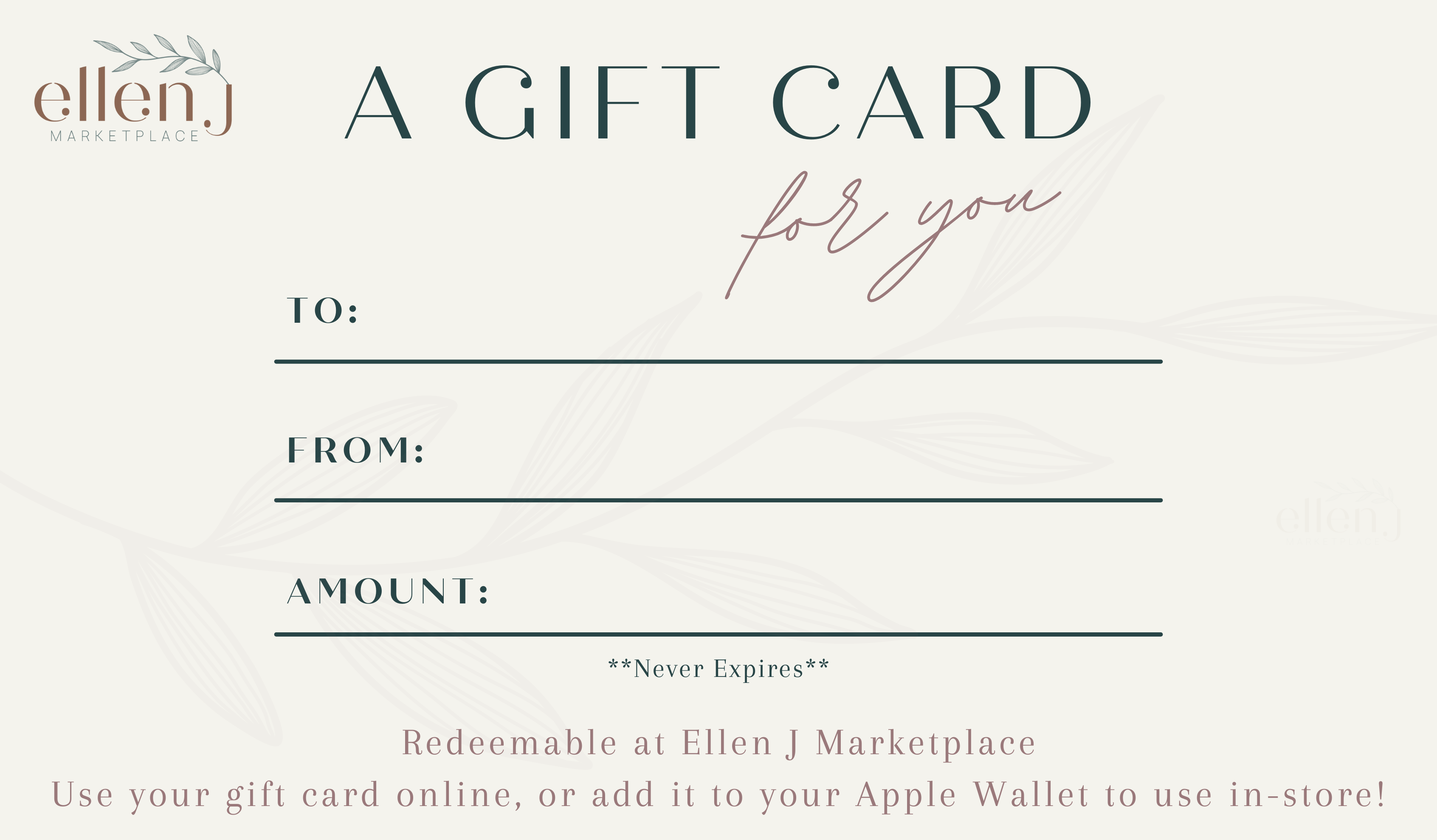 Ellen J Gift Card