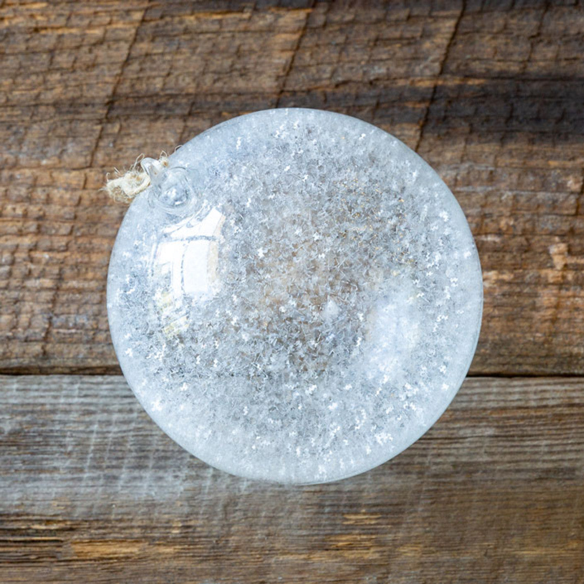 Frosted Glass Ball Ornament - Large