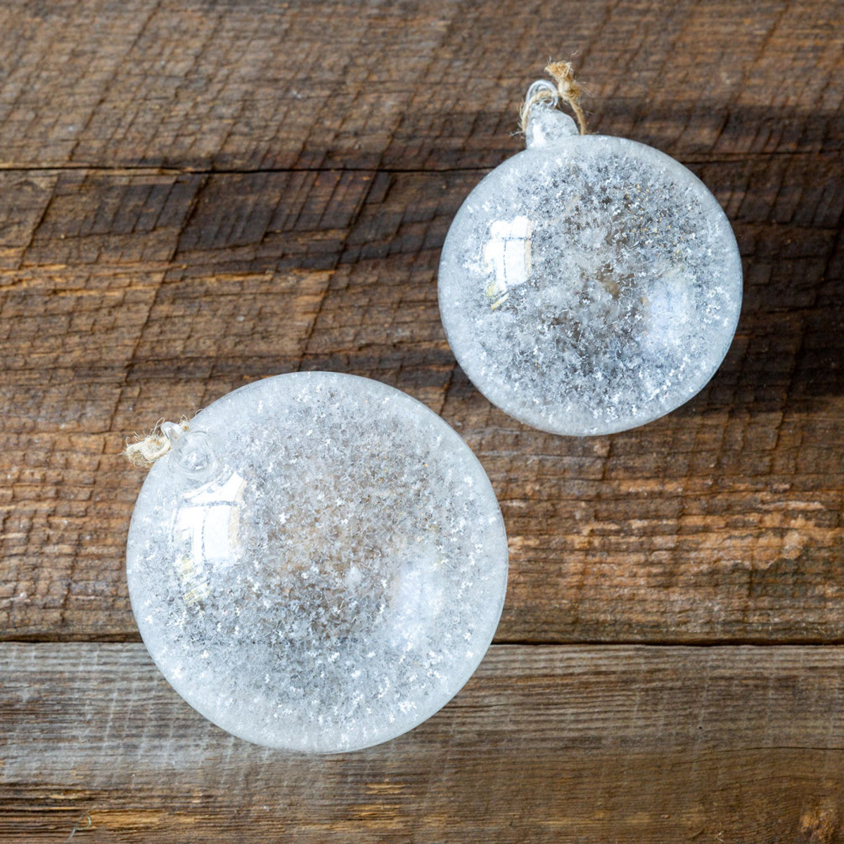 Frosted Glass Ball Ornament - Large