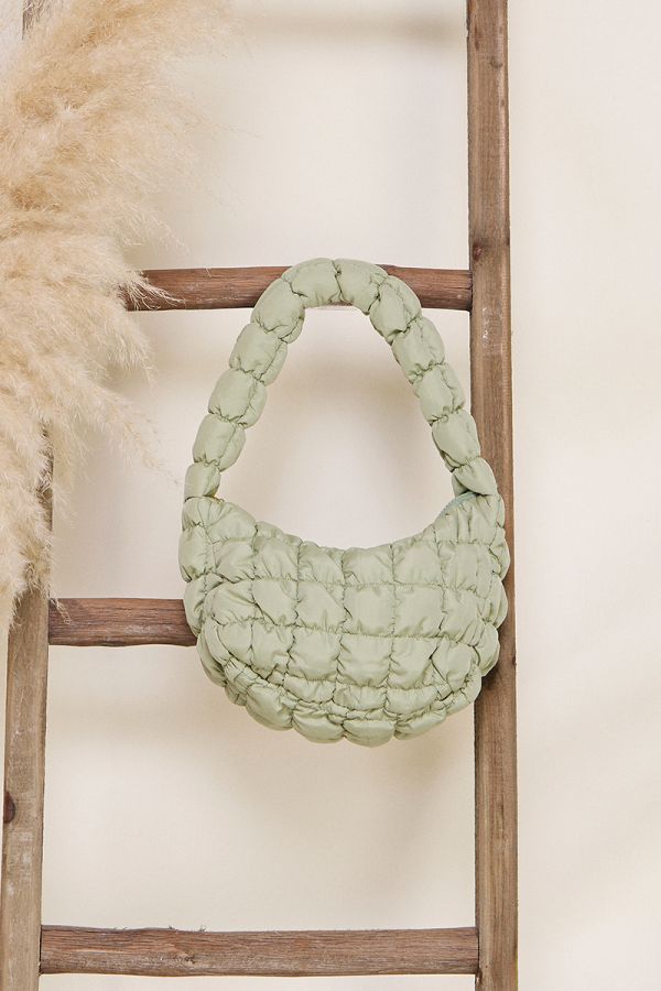 Quilted Mini Handbag In Sage