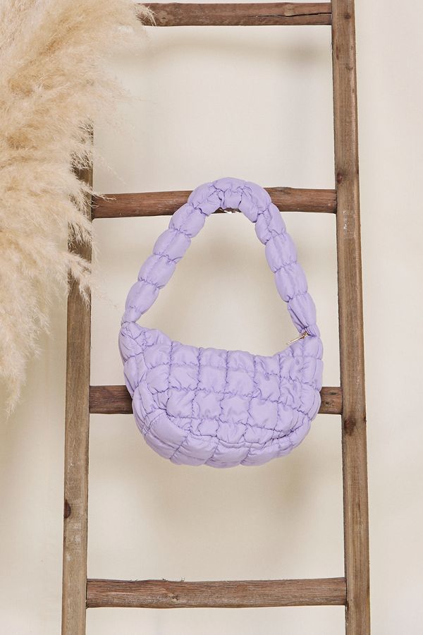 Quilted Mini Handbag In Lavender