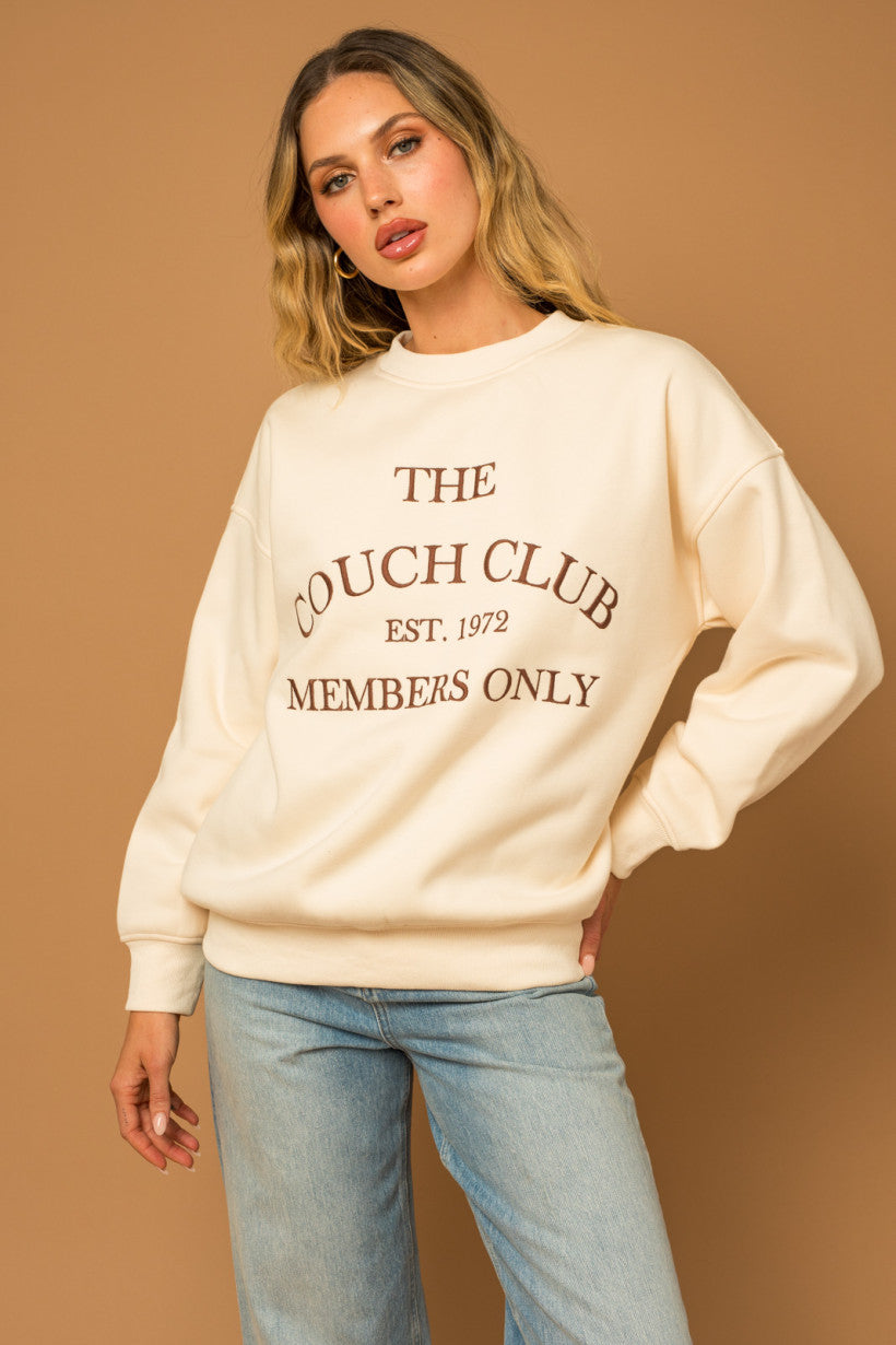 The Couch Club Sweatshirt In Cream