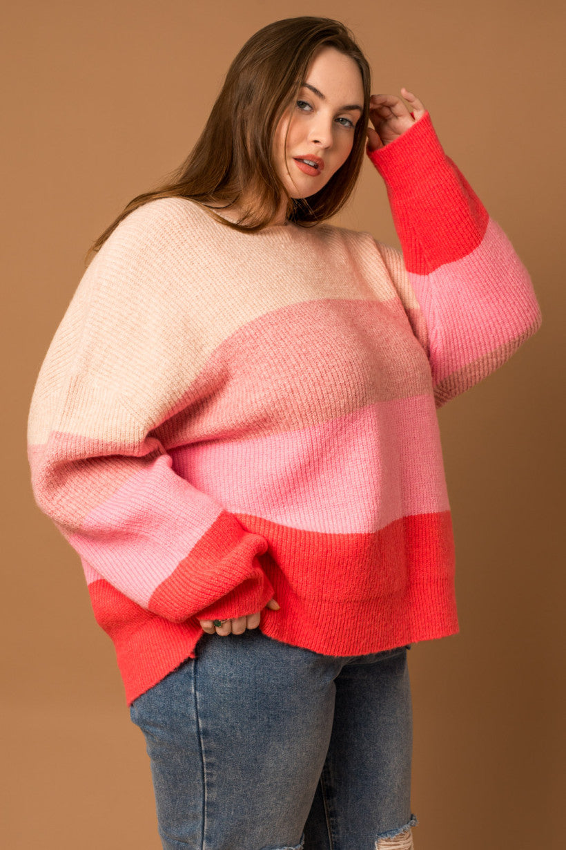 Stripe Color Block Sweater