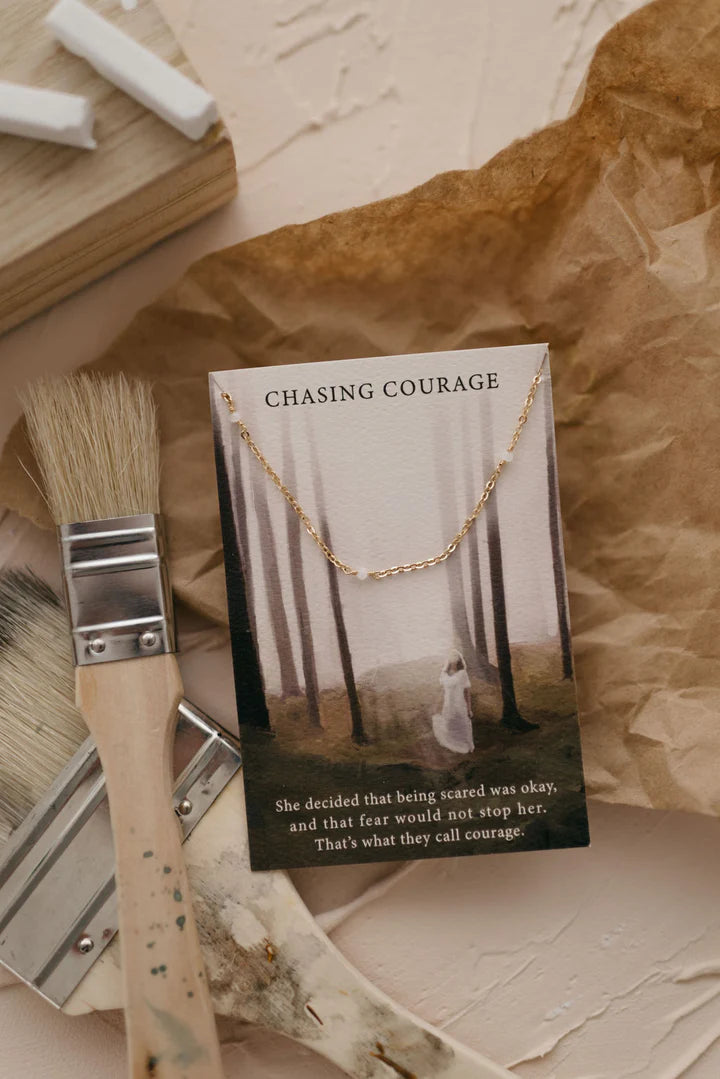 Dear Heart Chasing Courage Necklace