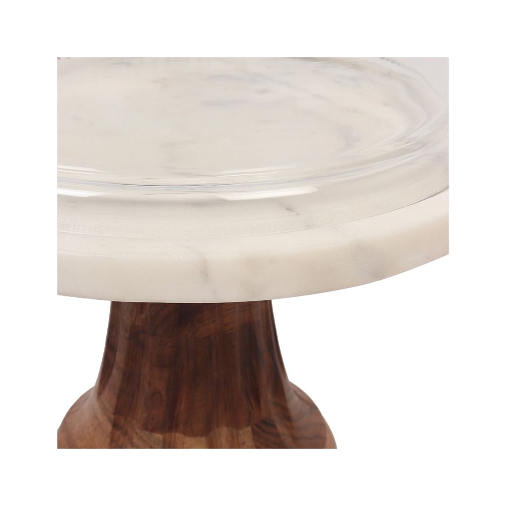 Marble Cake Stand w/ Dome