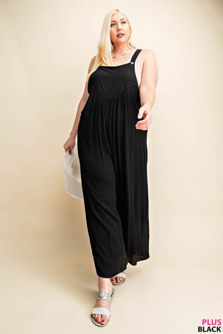 Plus Size Overall Jumper in Black