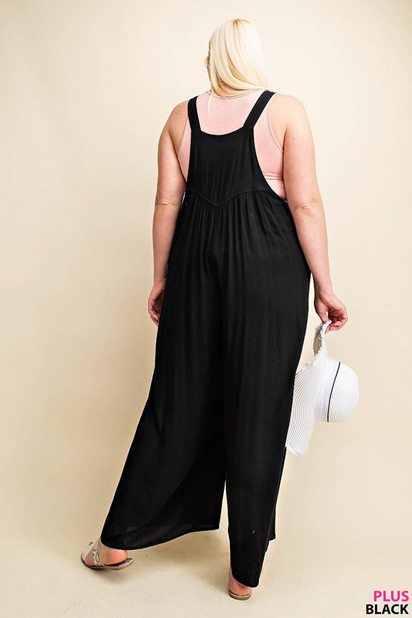 Plus Size Overall Jumper in Black